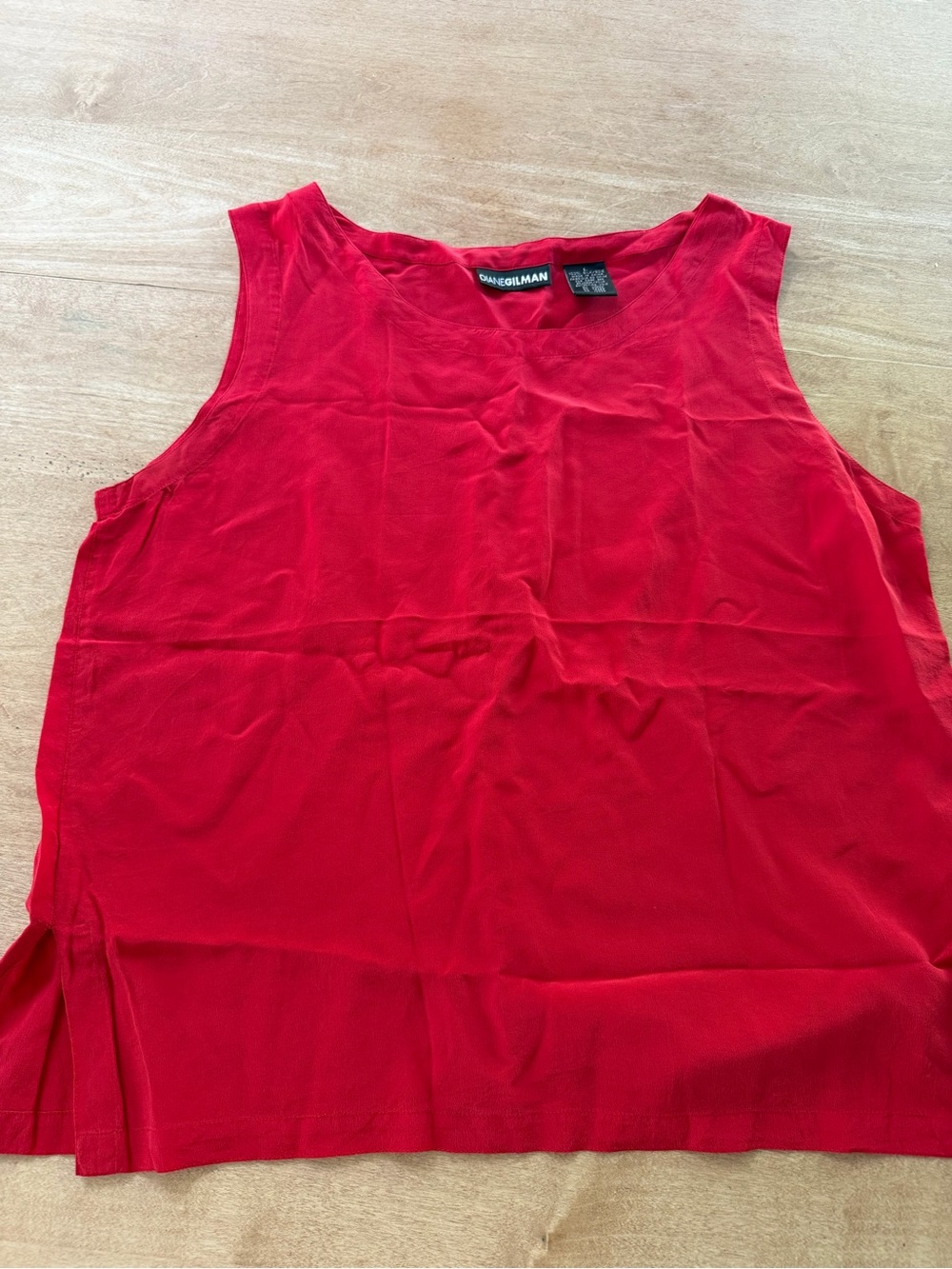 100% silk sleeveless top